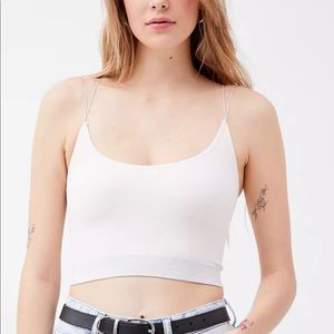 White crop tank top